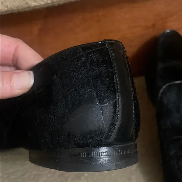 Jimmy Choo Black Textured Loafers